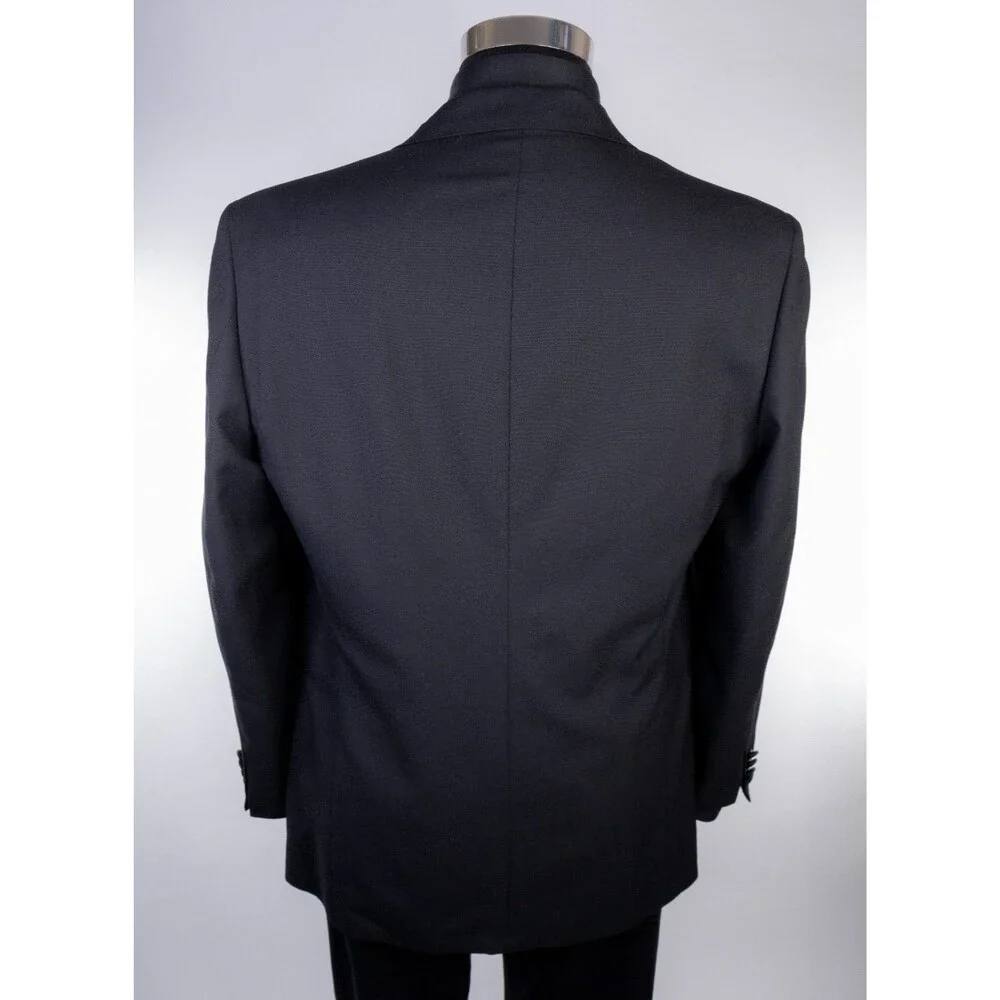 VTG Christian Dior Monsieur 42R Black Tuxedo Jacket Blazer One Button